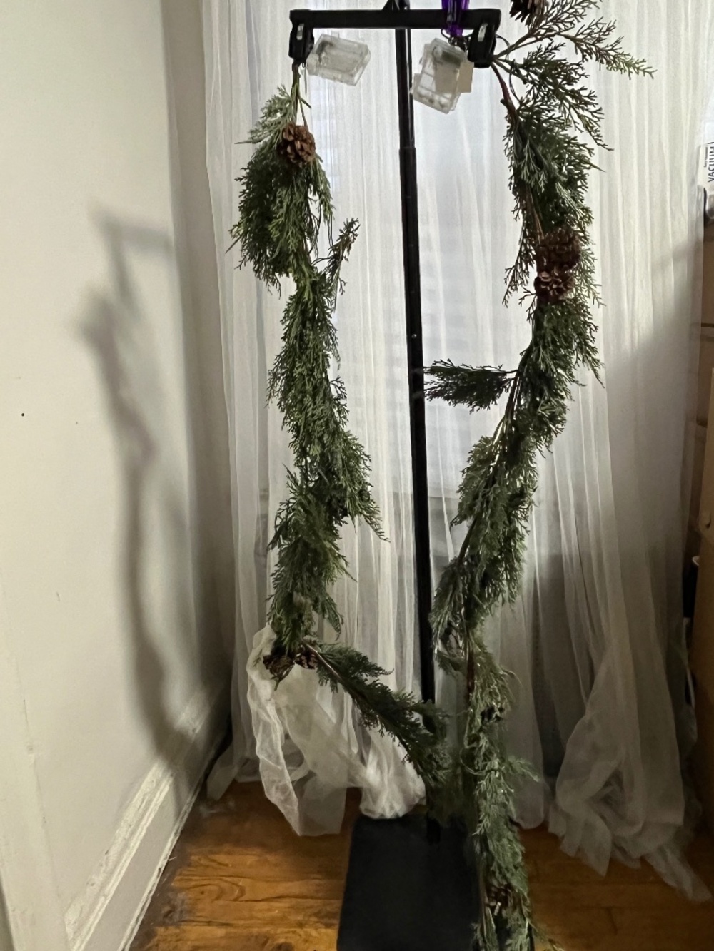 West Elm.  Faux Pre-Lit Evergreen Garland.  Set of 2